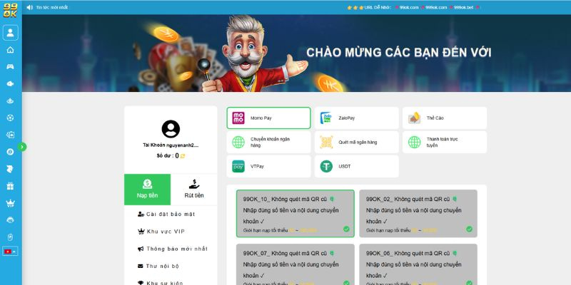 99OK odiadj.in ⭐️ Trang Chủ 99OK.COM Giải Trí Chính Thức 2026 31 Quy trình nạp tiền